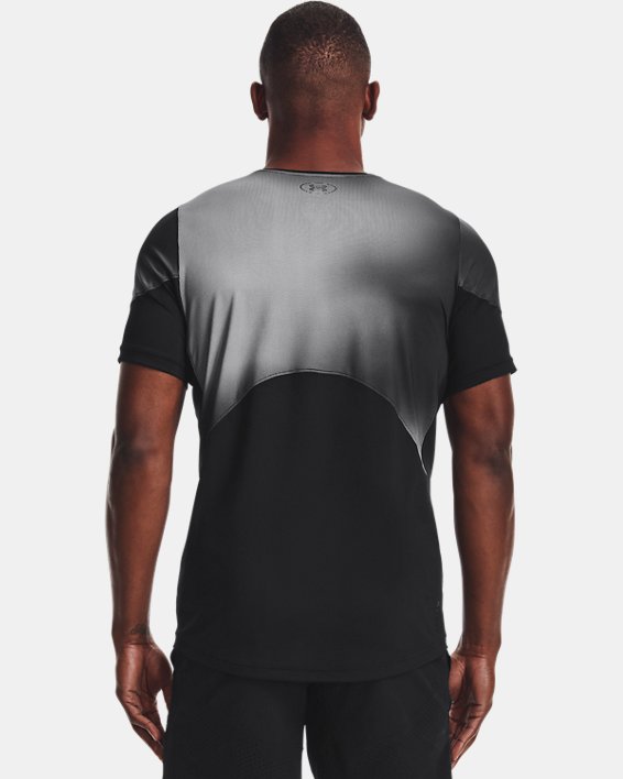 Men's UA RUSH™ HeatGear® 2.0 Print Short Sleeve, Black, pdpMainDesktop image number 1